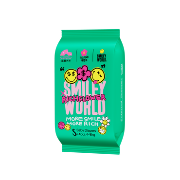 Enternal Summer Smiley x Rich Flower Series Nappy Sample Pack - 4 Pcs Enternal Summer