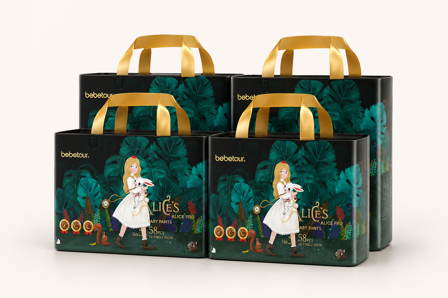 Subscription – Bebetour Alice Dream Series | 4 Packs + 5 Packs of Wipes Bebetour Australia