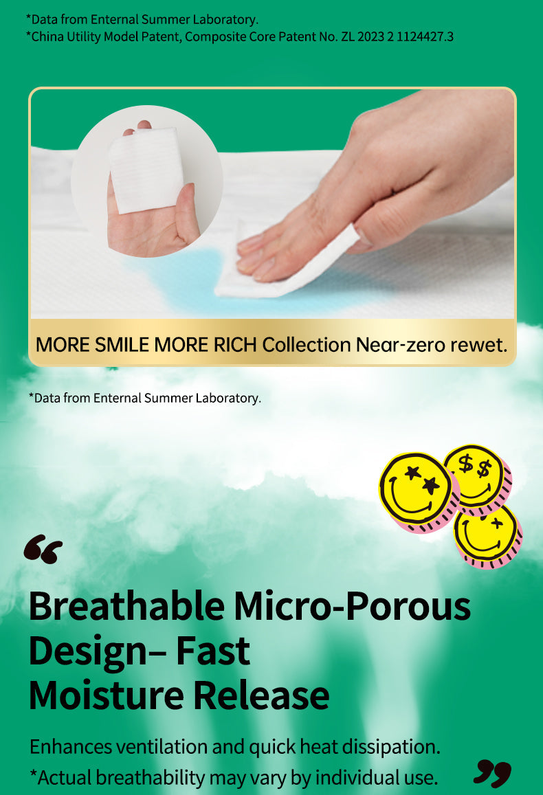 Enternal Summer Smiley x Rich Flower Series Nappy Sample Pack - 4 Pcs Enternal Summer
