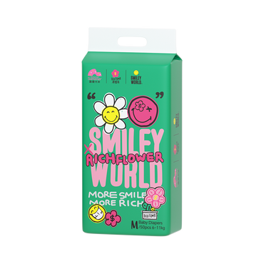 Enternal Summer Smiley x Rich Flower Series Nappy Pack – Sensitive Skin Ultra Soft Enternal Summer