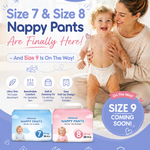Size 7 & Size 8 Nappy Pants Are Finally Here — And Size 9 Is On The Way