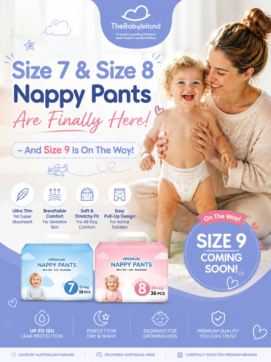 Size 7 & Size 8 Nappy Pants Are Finally Here — And Size 9 Is On The Way
