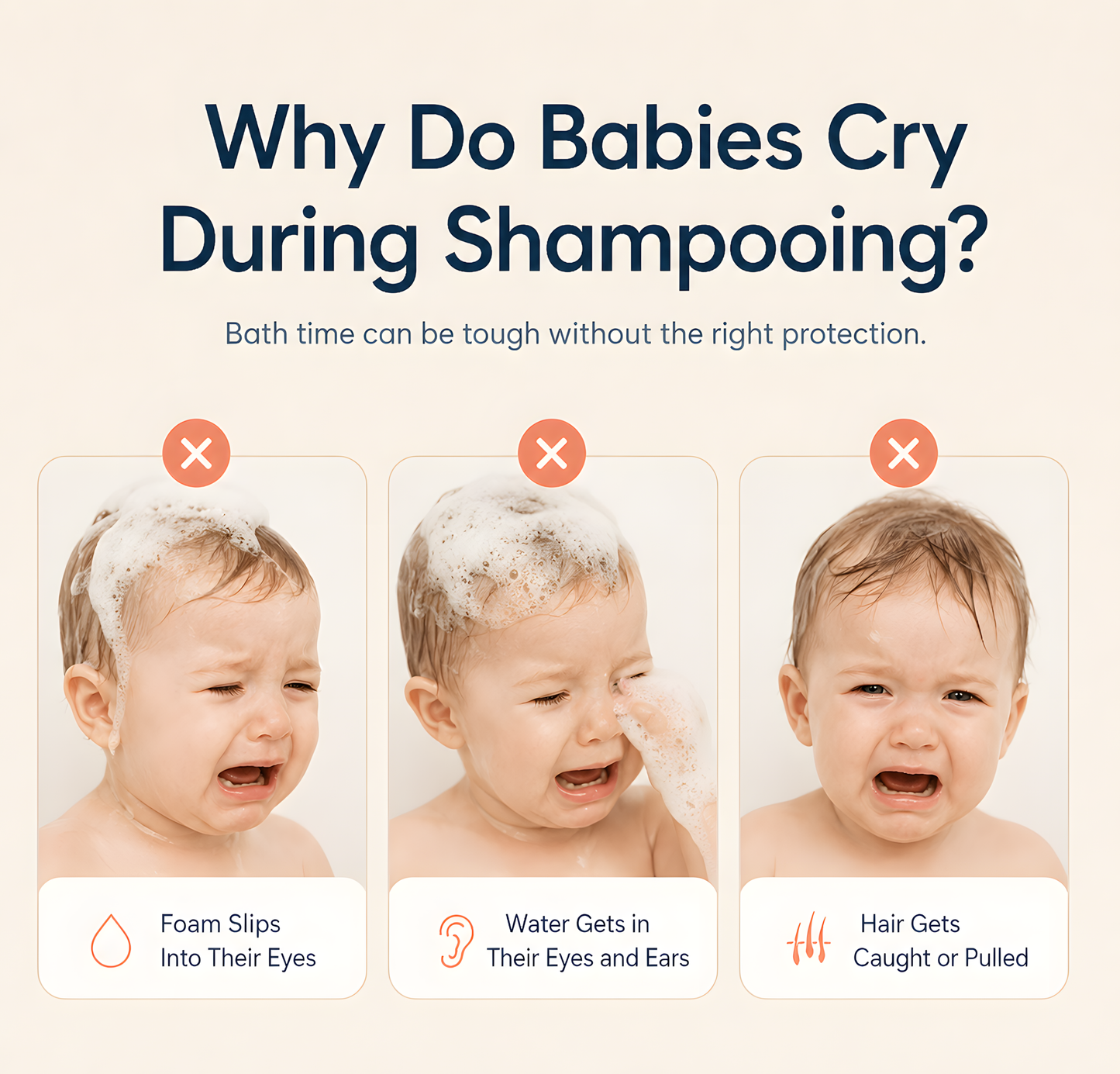 Bebetour Hippo Baby Shampoo Cap