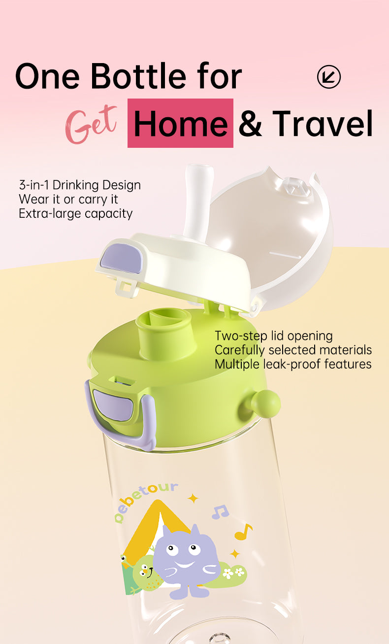 Bebetour Little Monster Dual Drink Bottle with Strap 530ML