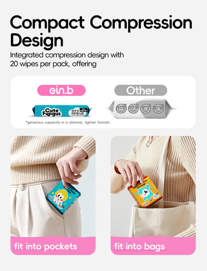 EIN.B × MODOLI Little Forest Baby Hand & Mouth Wipes – Travel Pack （120 Wipes）