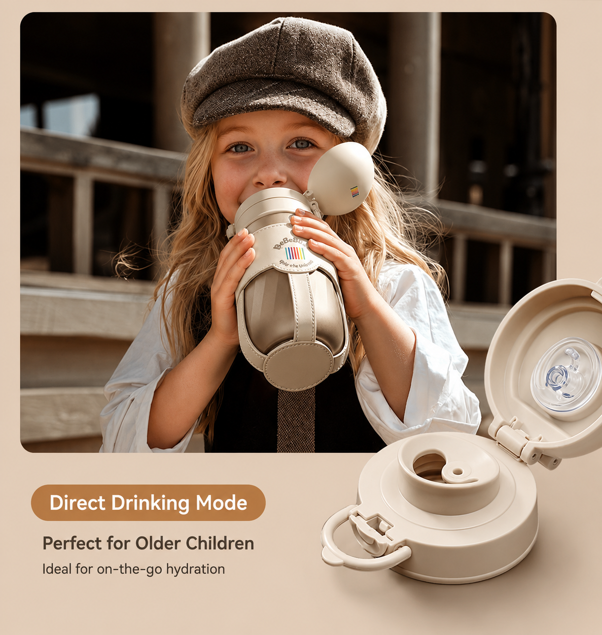 BeBeBus Crystal Kids Insulated Water Bottle 500ML