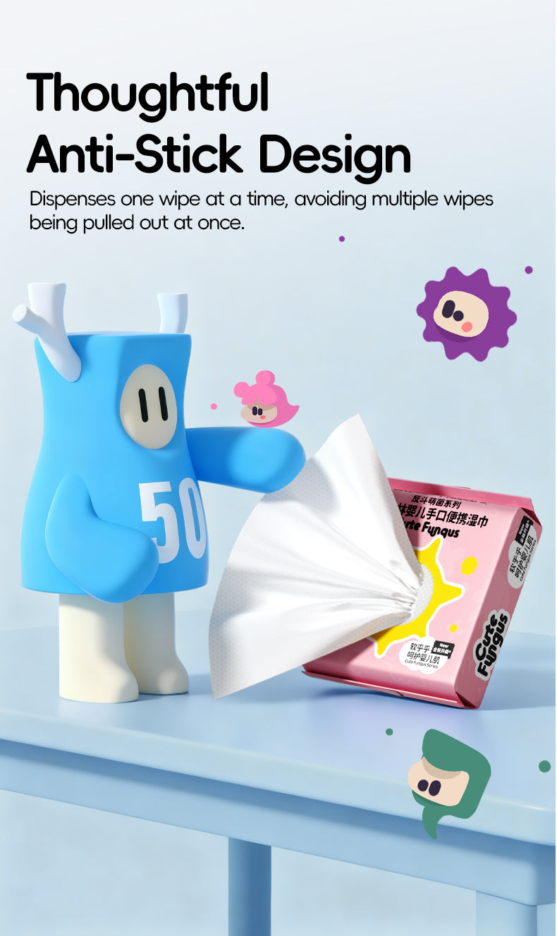 EIN.B × MODOLI Little Forest Baby Hand & Mouth Wipes – Travel Pack （120 Wipes）