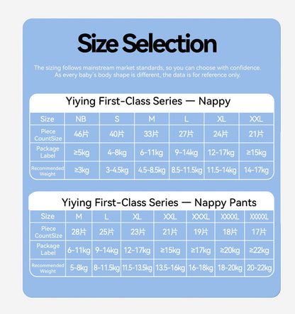 Yiying First Class ULTRA Premium Nappy Pants - Sample Pack