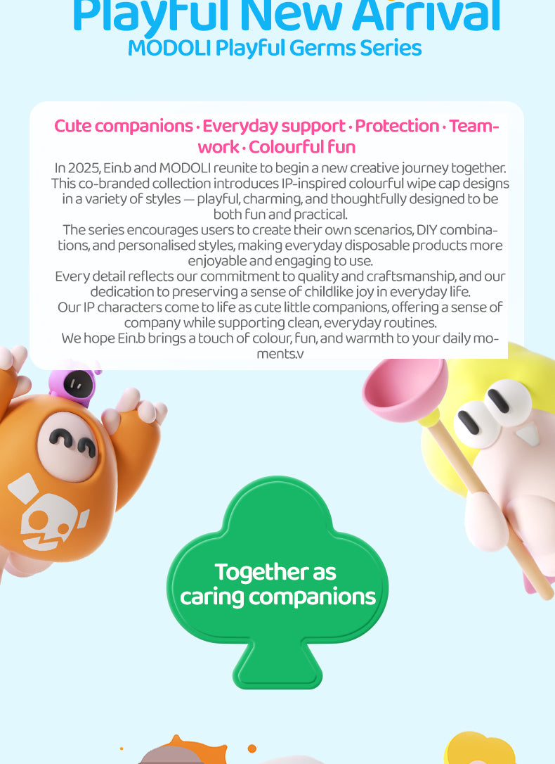 EIN.B × MODOLI Little Forest Baby Hand & Mouth Wipes – Travel Pack （120 Wipes）