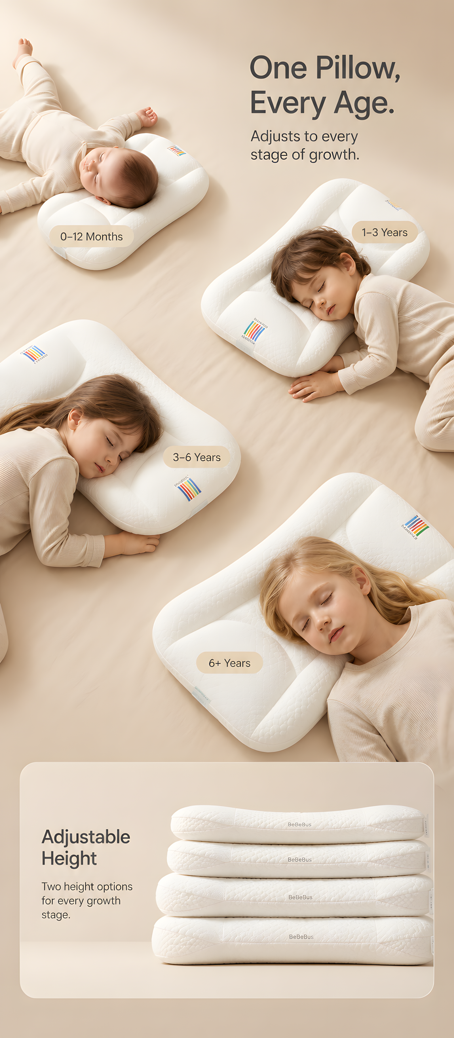 BeBeBus Ergonomic Baby Pillow
