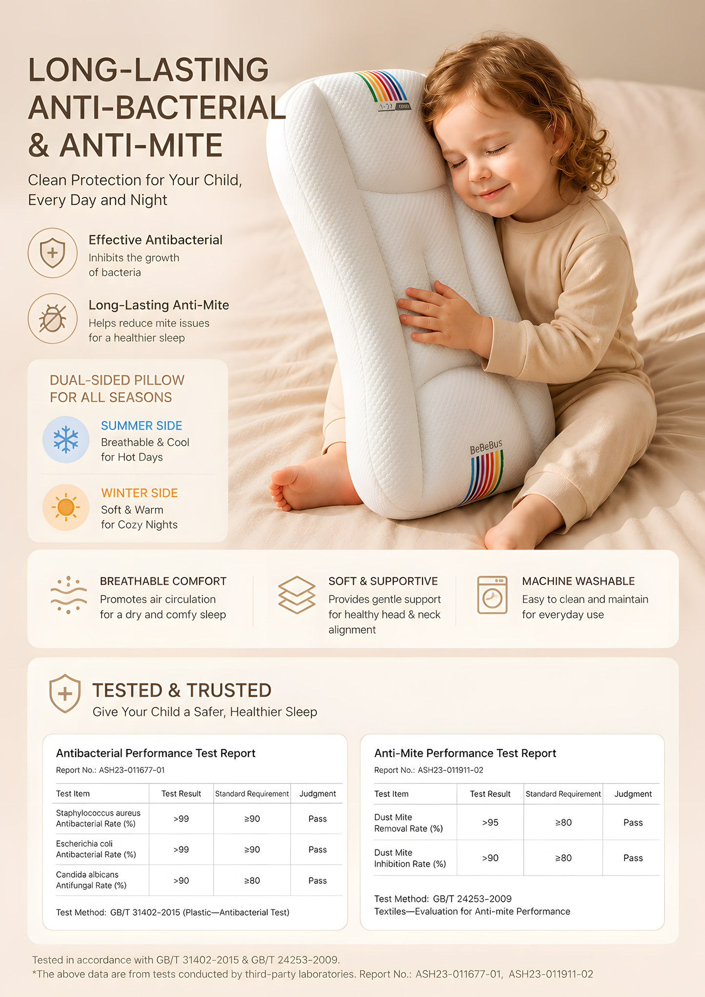 BeBeBus Ergonomic Baby Pillow