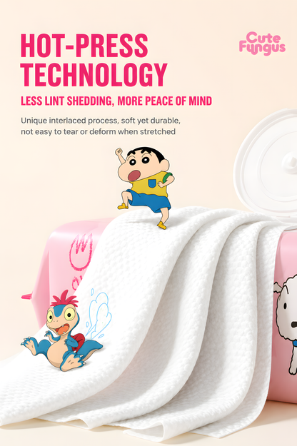 EIN.B × Crayon Shin-chan Jumbo Hand & Mouth Baby Wipes – 50 Sheets