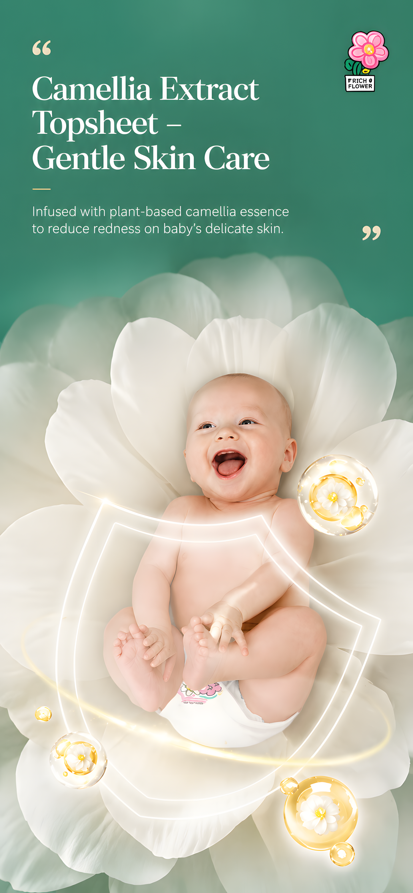 Enternal Summer Smiley Rich Flower Nappies – Luxury Skin Comfort