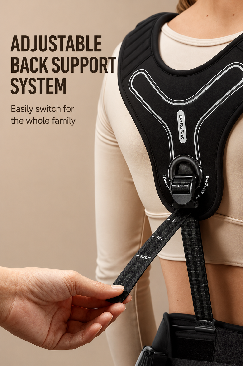 BeBeBus LightEase Pro Ergonomic Baby Carrier (6-Position)