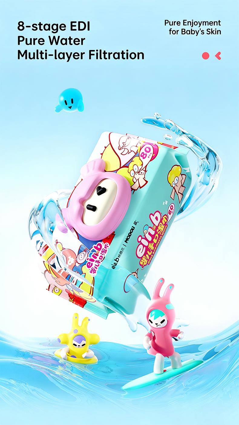 EIN.B × MODOLI Baby Hand & Mouth Wipes – 80 Sheets