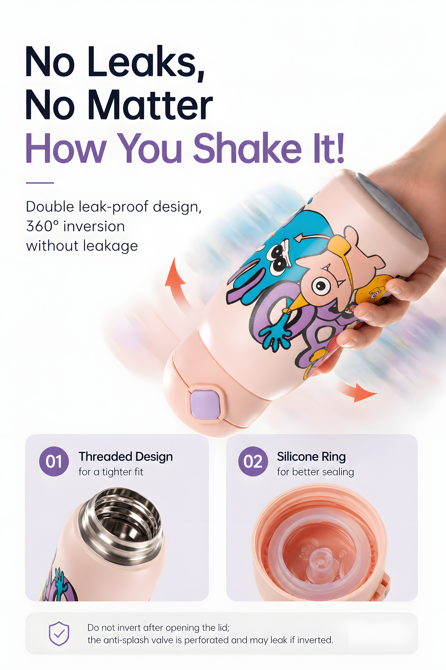Bebetour Kids 316 Stainless Steel Insulated Straw Bottle – 550ml