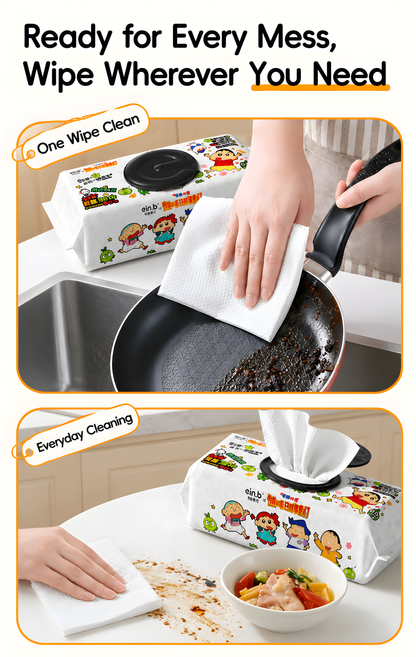 Ein.b × Crayon Shin-chan Jumbo Kitchen Cleaning Wipes – Mega 90 Wipes
