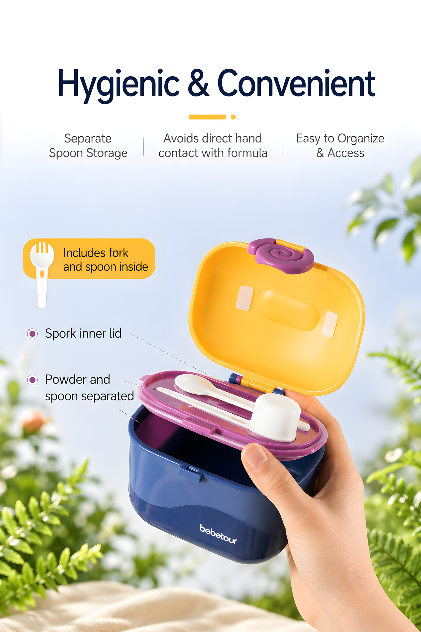 Bebetour Baby Formula Dispenser & Snack Container (550ml / 380ml)