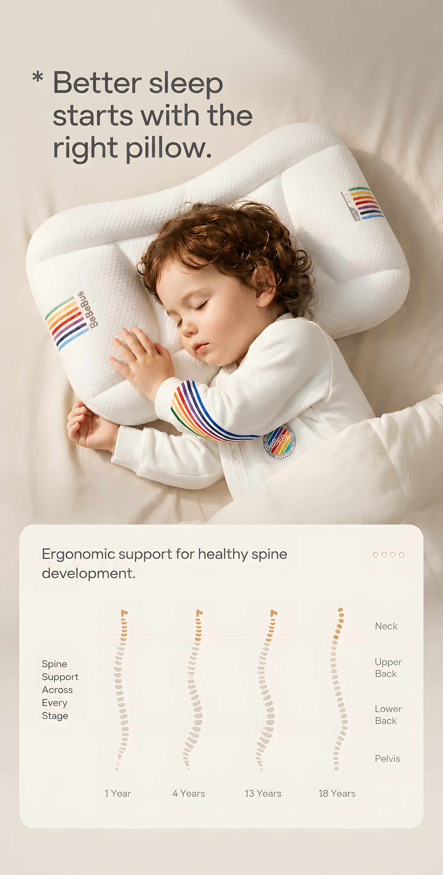 BeBeBus Ergonomic Baby Pillow
