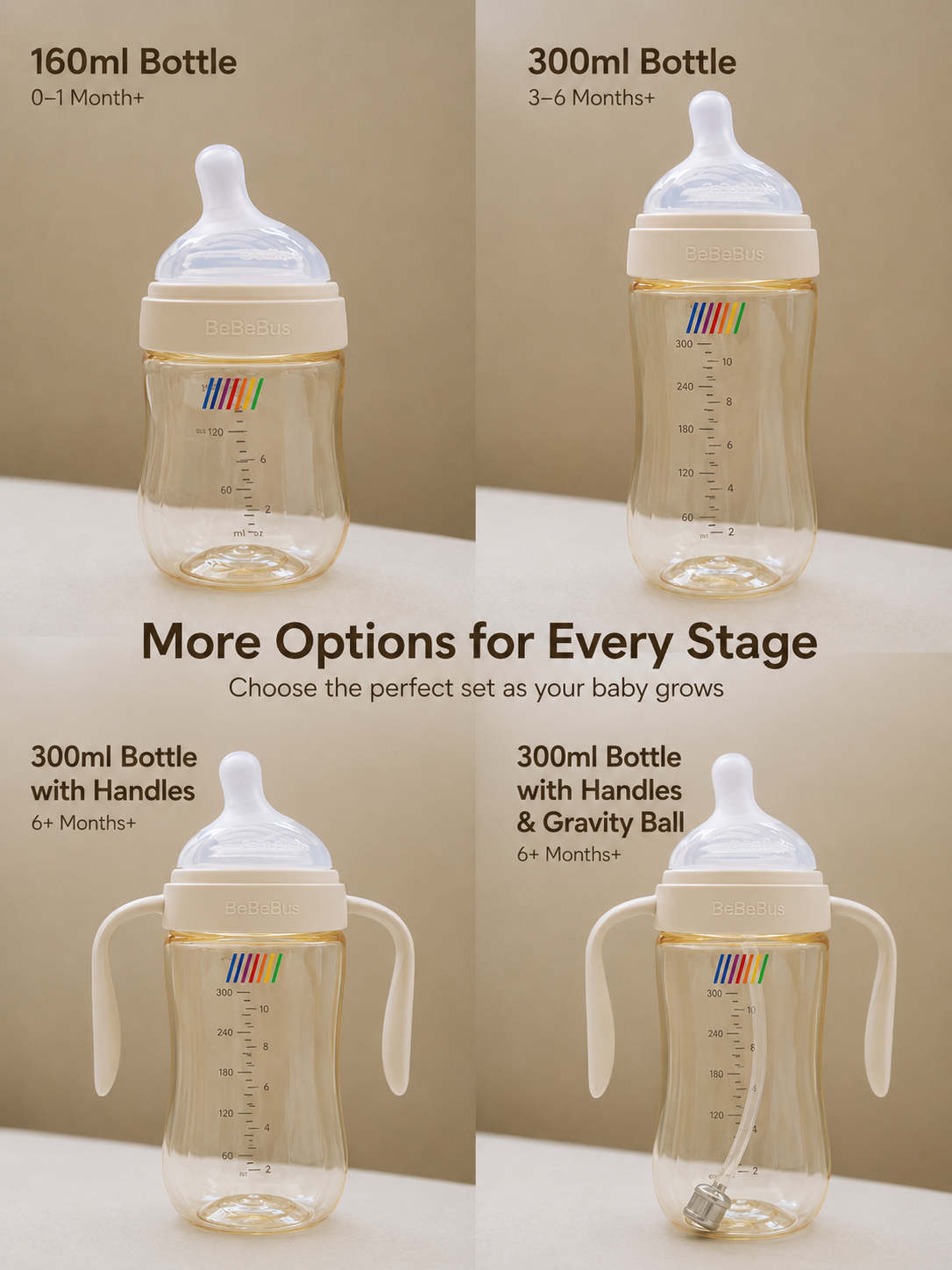 BeBeBus Crystal PPSU Baby Bottle Gift Set (0 ~ 1 year old)