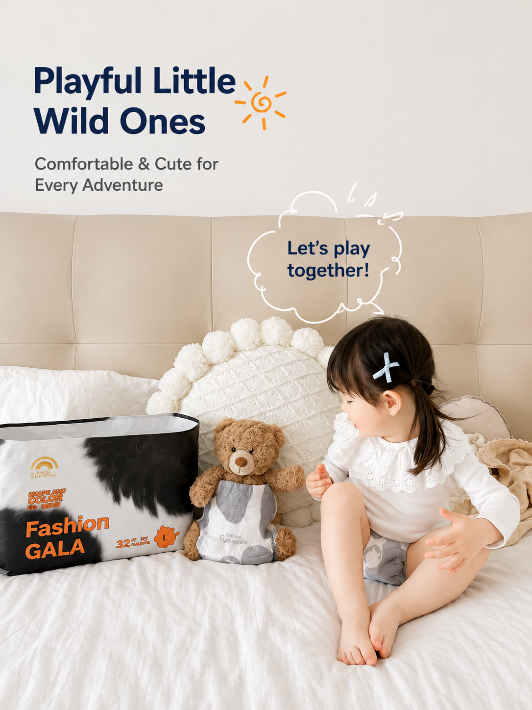 Enternal Summer Shape & Colour Nappies - 2 Packs | 360° Flexible Comfort