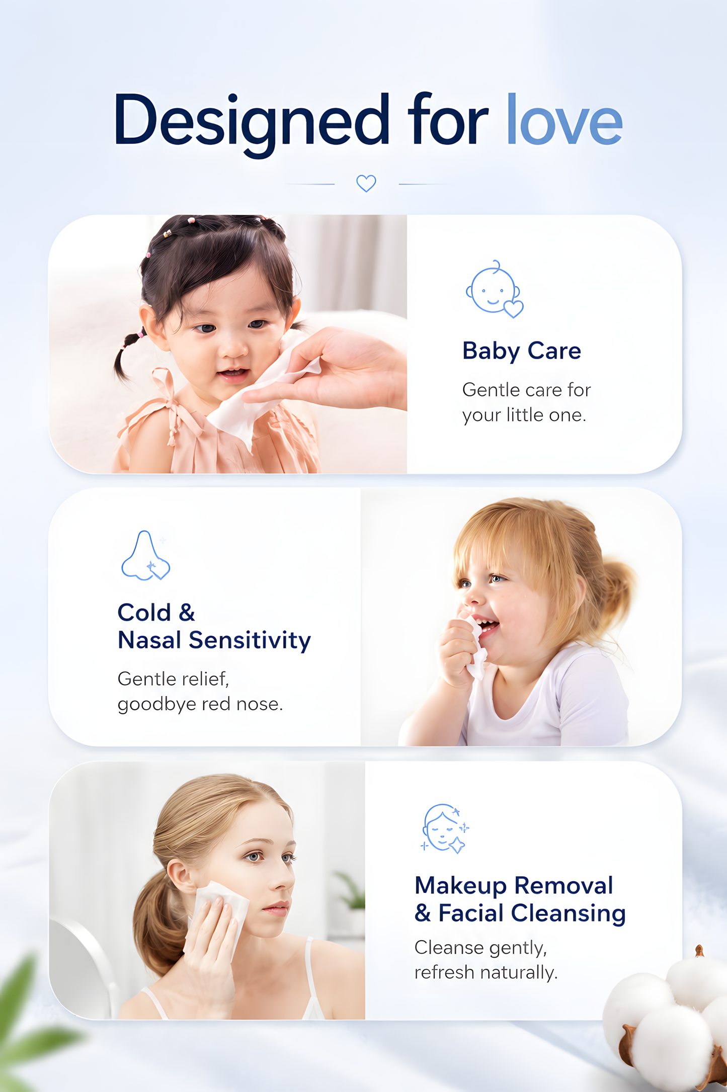 Bebetour Alice Series Premium Baby Tissues – 108 Sheets