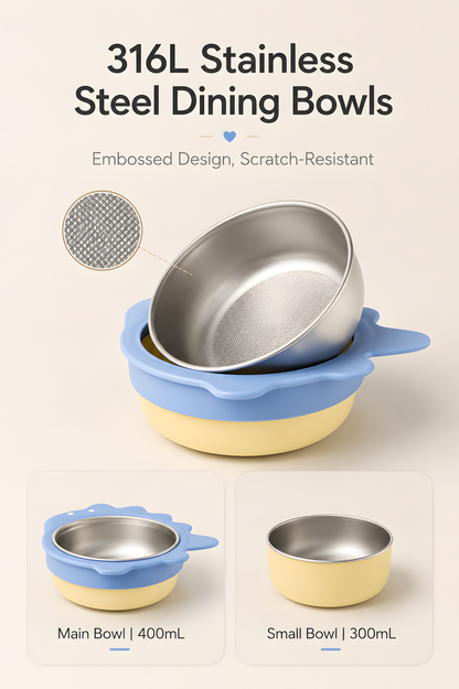 Bebetour Dinosaur Portable Bowl Set