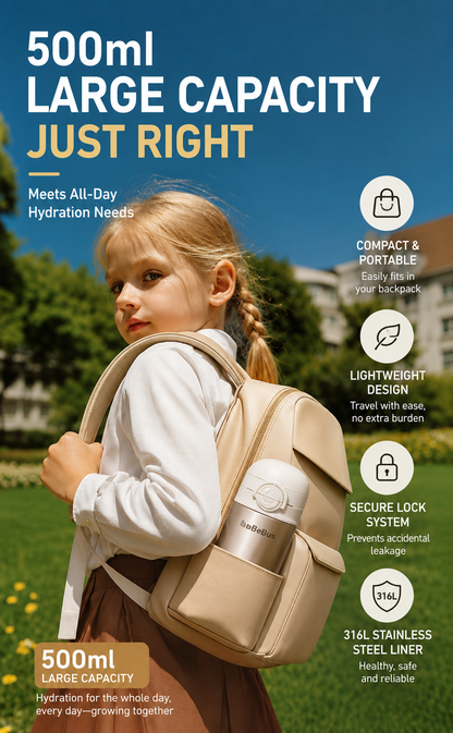 BeBeBus Crystal Kids Insulated Water Bottle 500ML