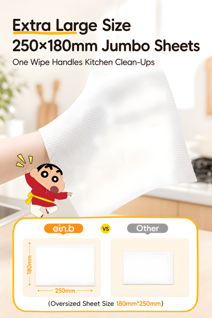 Ein.b × Crayon Shin-chan Jumbo Kitchen Cleaning Wipes – Mega 90 Wipes