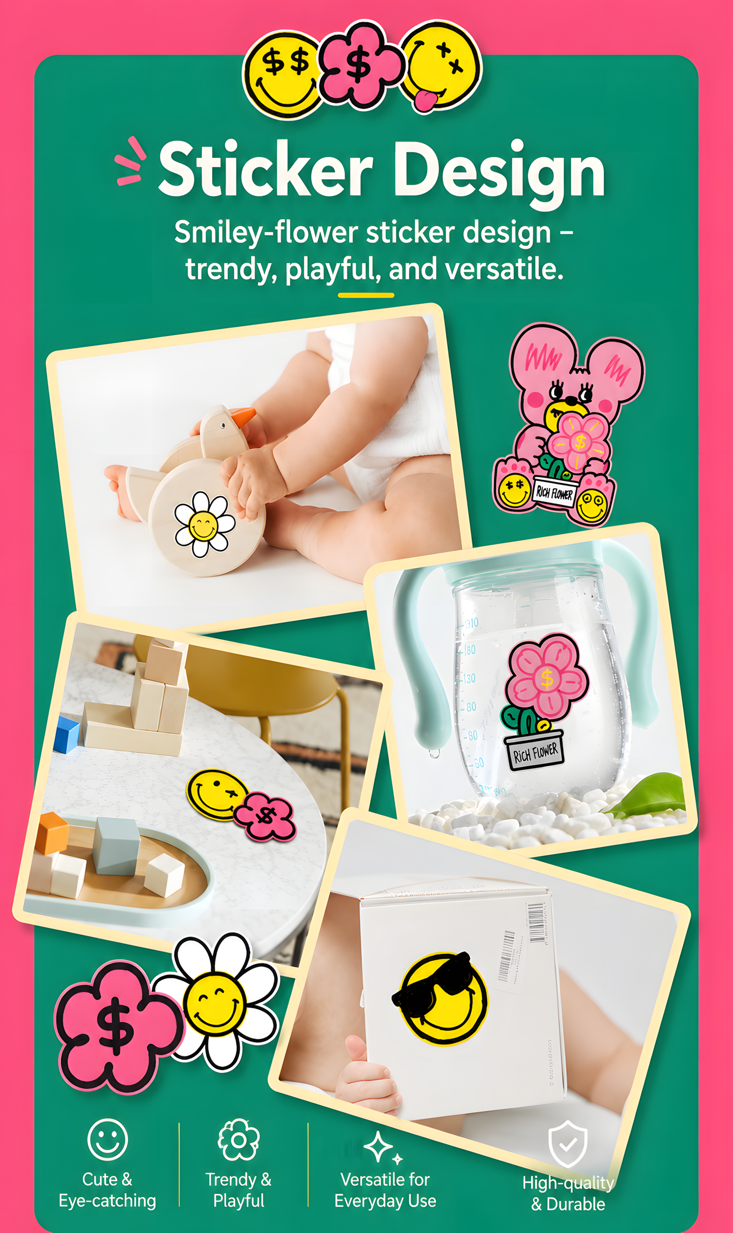 Enternal Summer Smiley Rich Flower Nappies – Luxury Skin Comfort