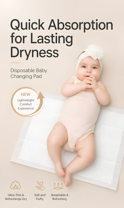 Bebetour Disposable Baby Changing Pads – 20 Pack