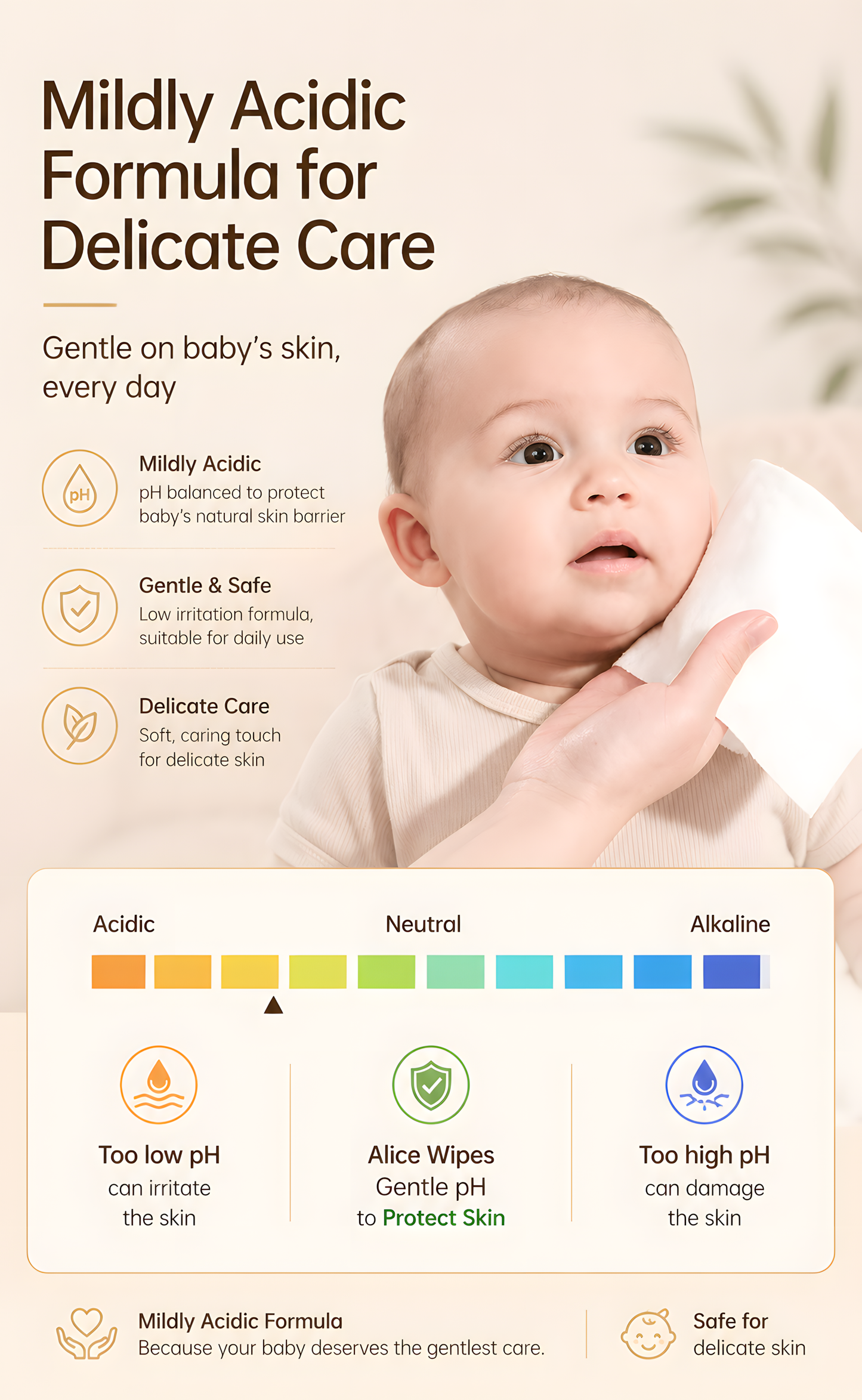 Bebetour Alice Ultra-Thick Baby Wipes – 70 Sheets