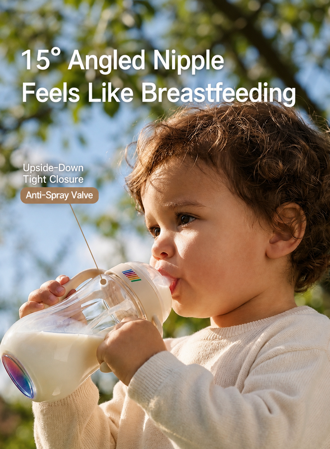 BeBeBus Rainbow Baby Training Cup – Duckbill Spout or Weighted Straw Options