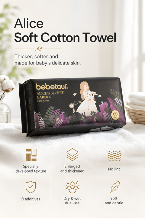 Bebetour Alice Series Premium Face Towels