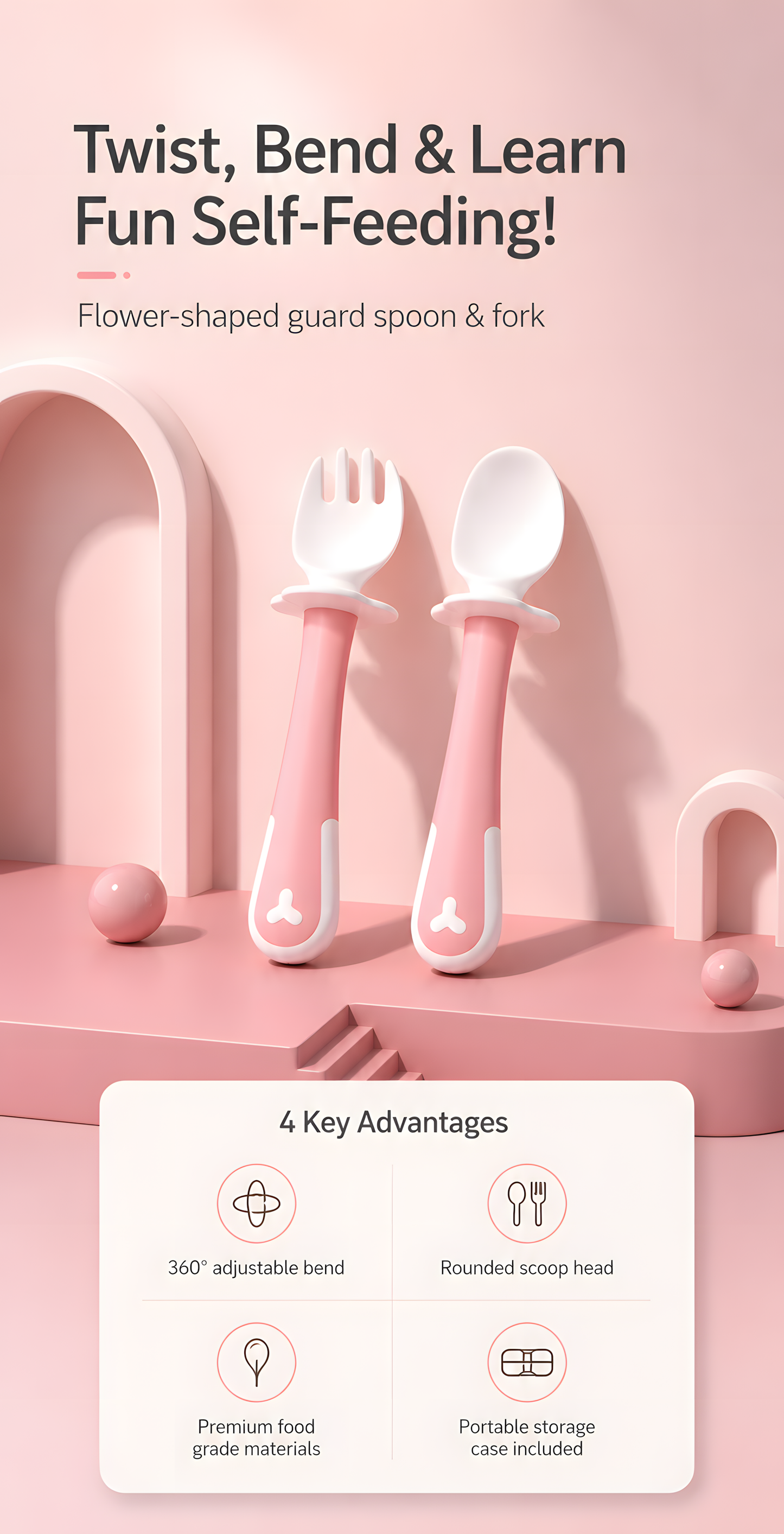 Bebetour Flex & Learn Spoon & Fork Set