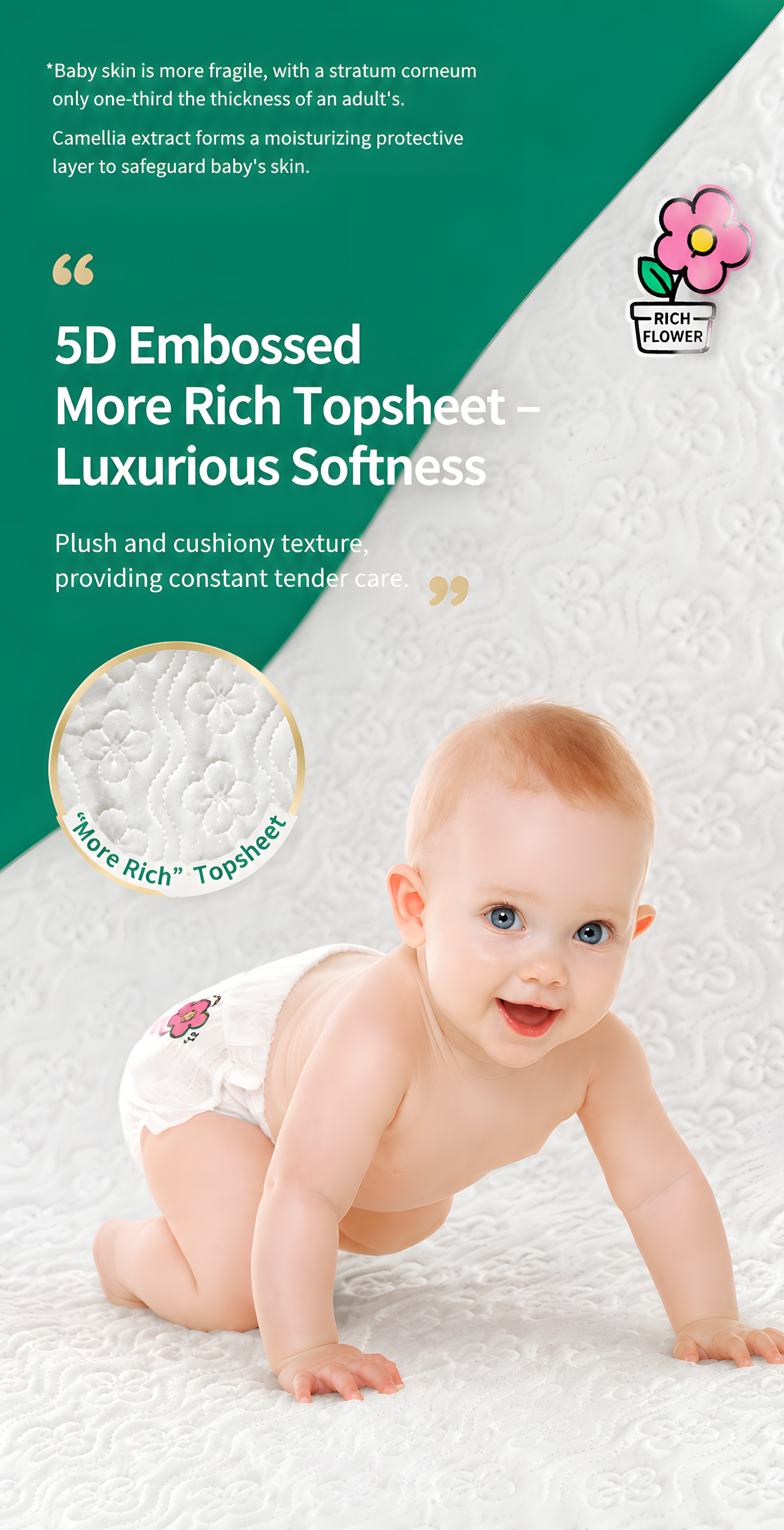 Enternal Summer Smiley Rich Flower Nappies – Luxury Skin Comfort