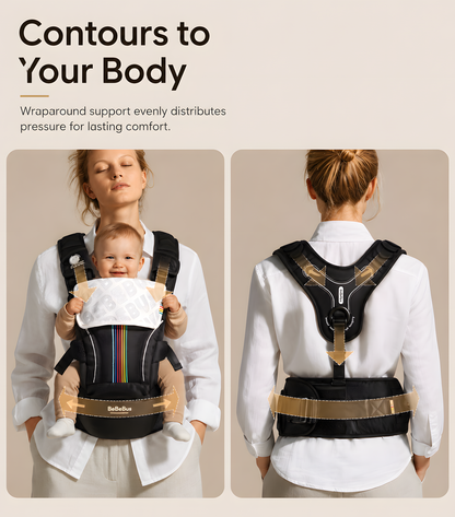 BeBeBus LightEase Pro Ergonomic Baby Carrier – 6 Carry Positions