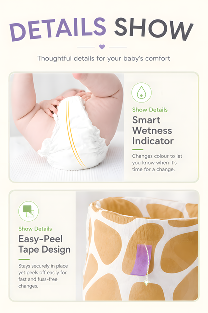 Enternal Summer Shape & Colour Nappies - 2 Packs | 360° Seamless Comfort