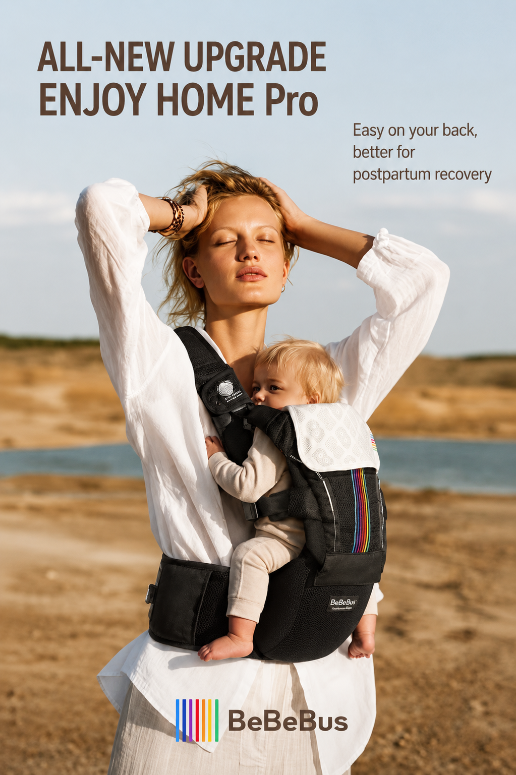 BeBeBus LightEase Pro Ergonomic Baby Carrier (6-Position)