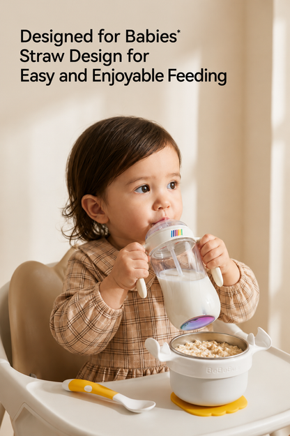 BeBeBus Rainbow Baby Training Cup – Duckbill Spout or Weighted Straw Options