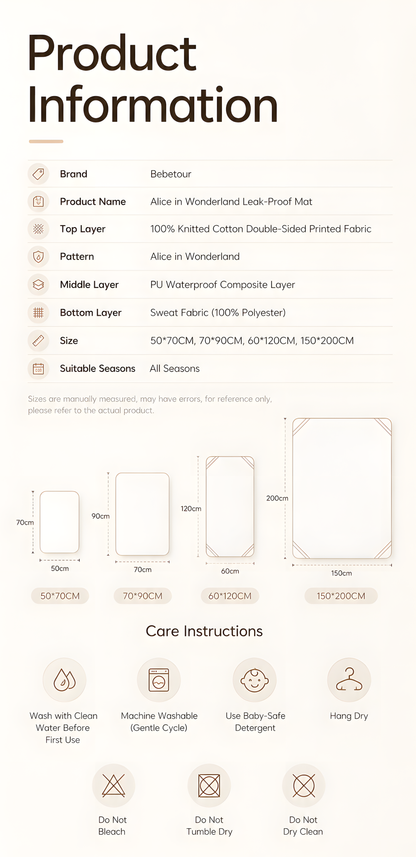 Bebetour Alice Series Leak-Proof Baby Mat