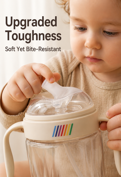 BeBeBus Rainbow Baby Training Cup – Duckbill Spout or Weighted Straw Options