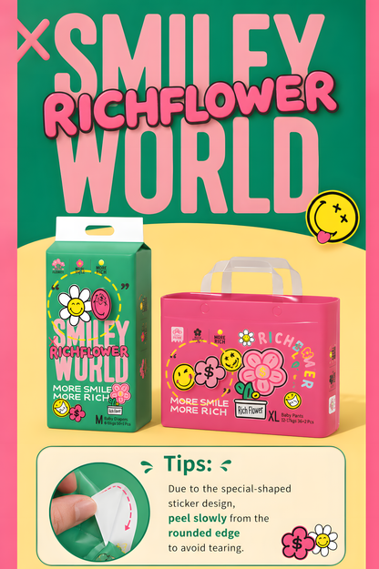 Enternal Summer Smiley Rich Flower Nappies – Luxury Skin Comfort