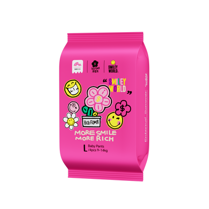 Enternal Summer Smiley x Rich Flower Series Nappy Pants Sample Pack - 4 Pcs