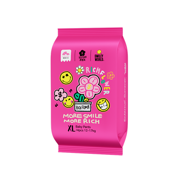 Enternal Summer Smiley x Rich Flower Series Nappy Pants Sample Pack - 4 Pcs