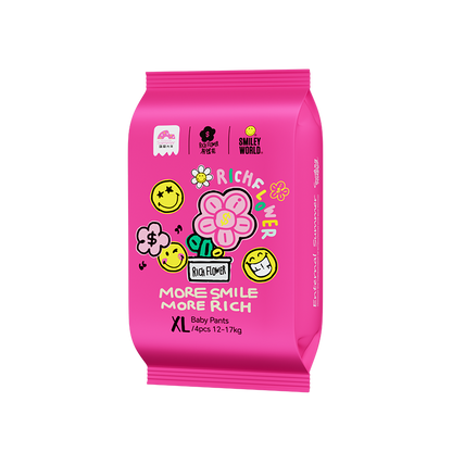 Enternal Summer Smiley x Rich Flower Series Nappy Pants Sample Pack - 4 Pcs