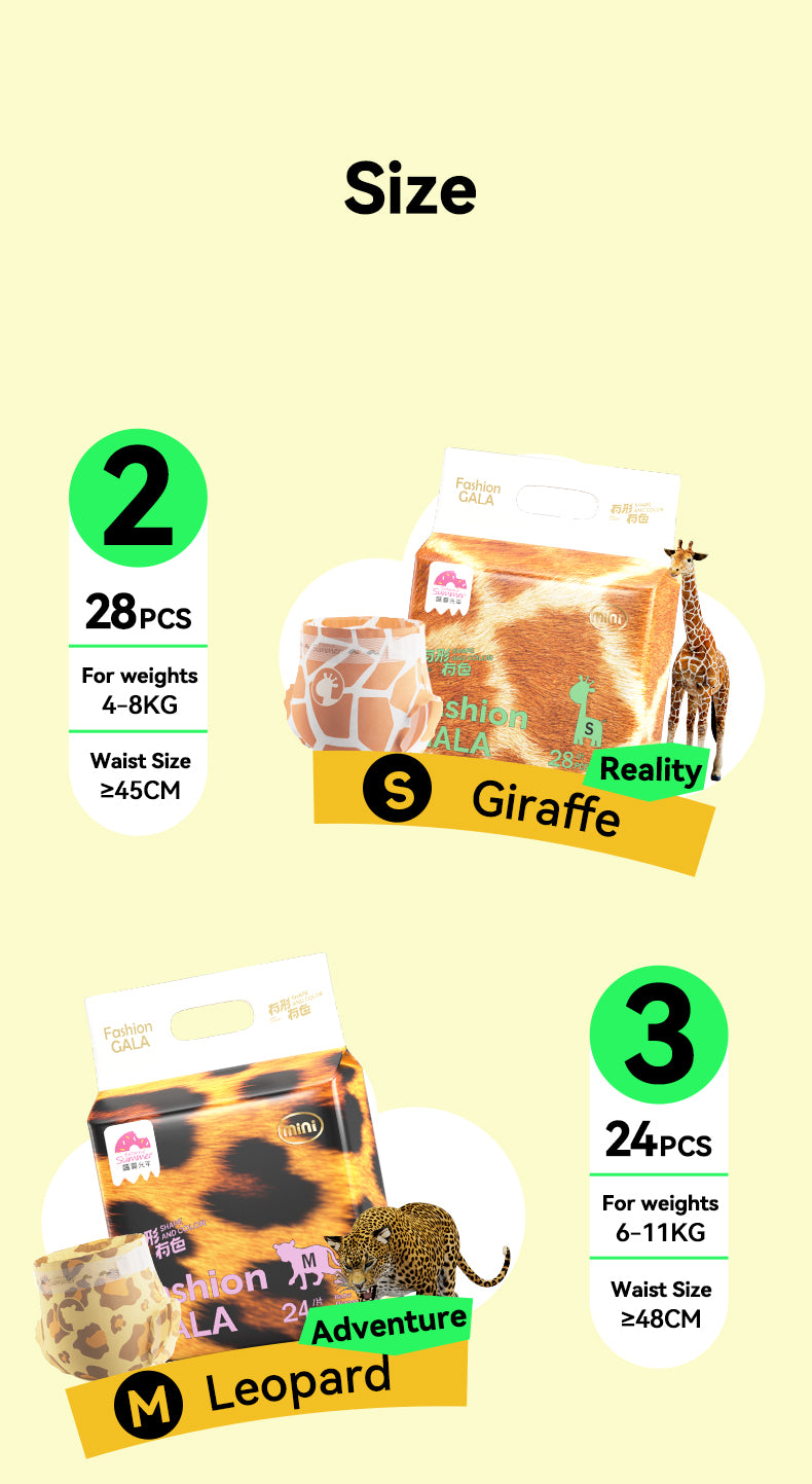 Enternal Summer Gala Shape and Colour Mini series Nappy Pack – Overnight Extra Absorbent