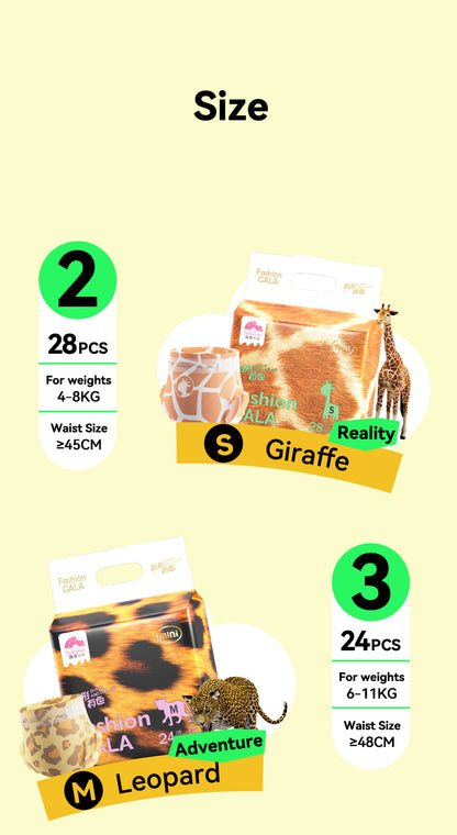 Enternal Summer Gala Shape and Colour Mini series Nappy Pack – Overnight Extra Absorbent