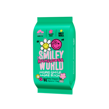 Enternal Summer Smiley x Rich Flower Series Nappy Sample Pack - 4 Pcs