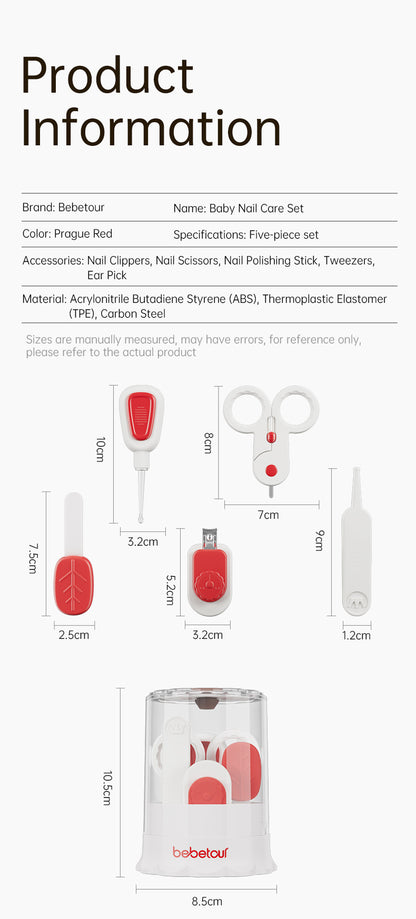 Bebetour Portable Nail Care 5-Piece Set